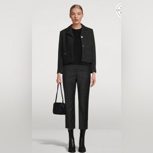 THEORY Treeca Sleek Flannel Trousers , sz : 10